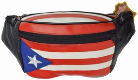 Instant Discount Best Price Today Genuine Leather Puerto Rico Flag Fanny Pack Purse For Men & Women 964 (C)