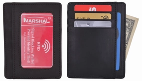 Special Deals Online Today Only Hot Pick Genuine Leather Slim Card Holder Wallets For Men - Minimalist Rfid Blocking Marshal