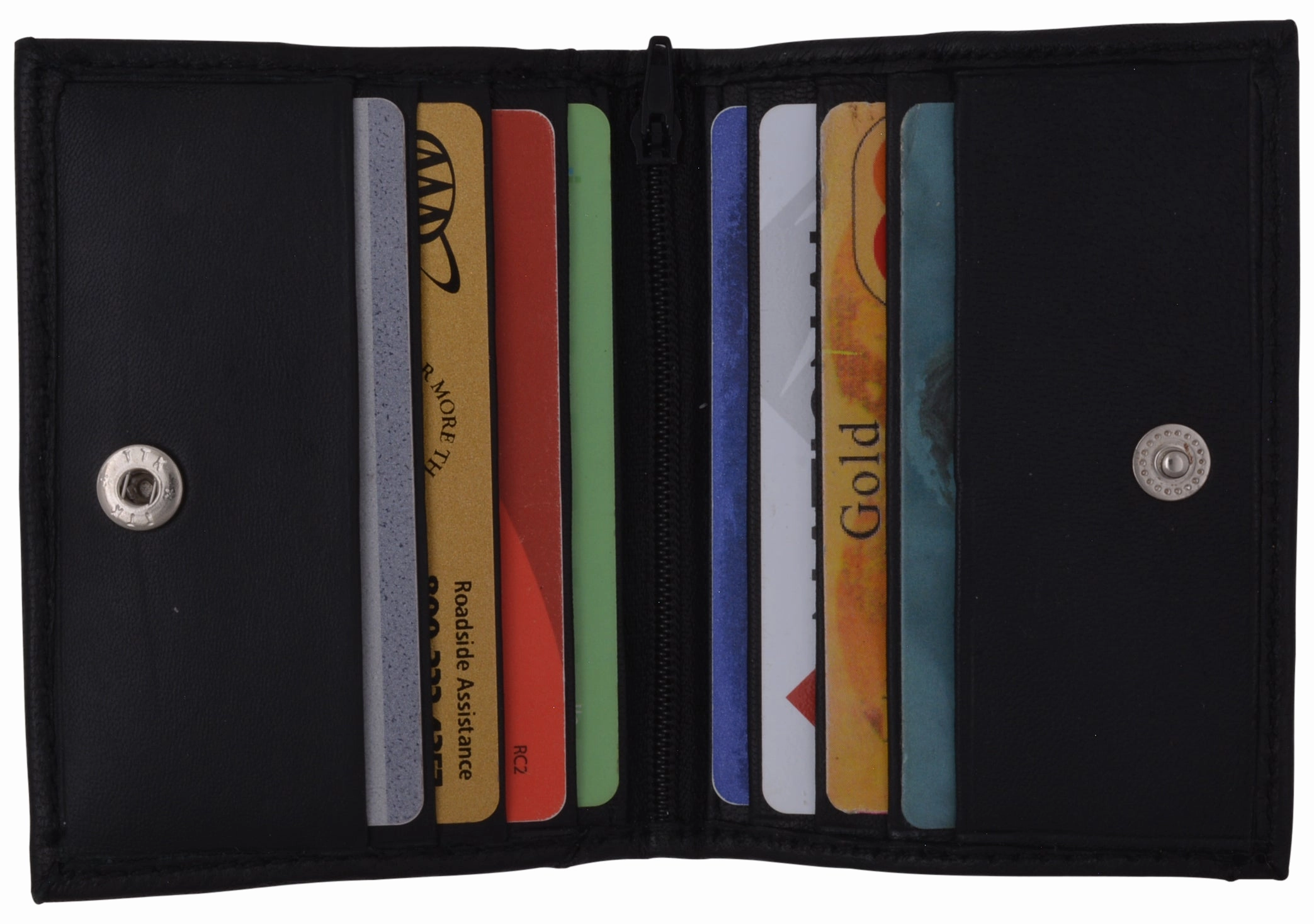 Genuine Leather Small Business Credit Card Id Holder Wallet With Snap Closure 75 Big Savings Today Sweet Deal Inside