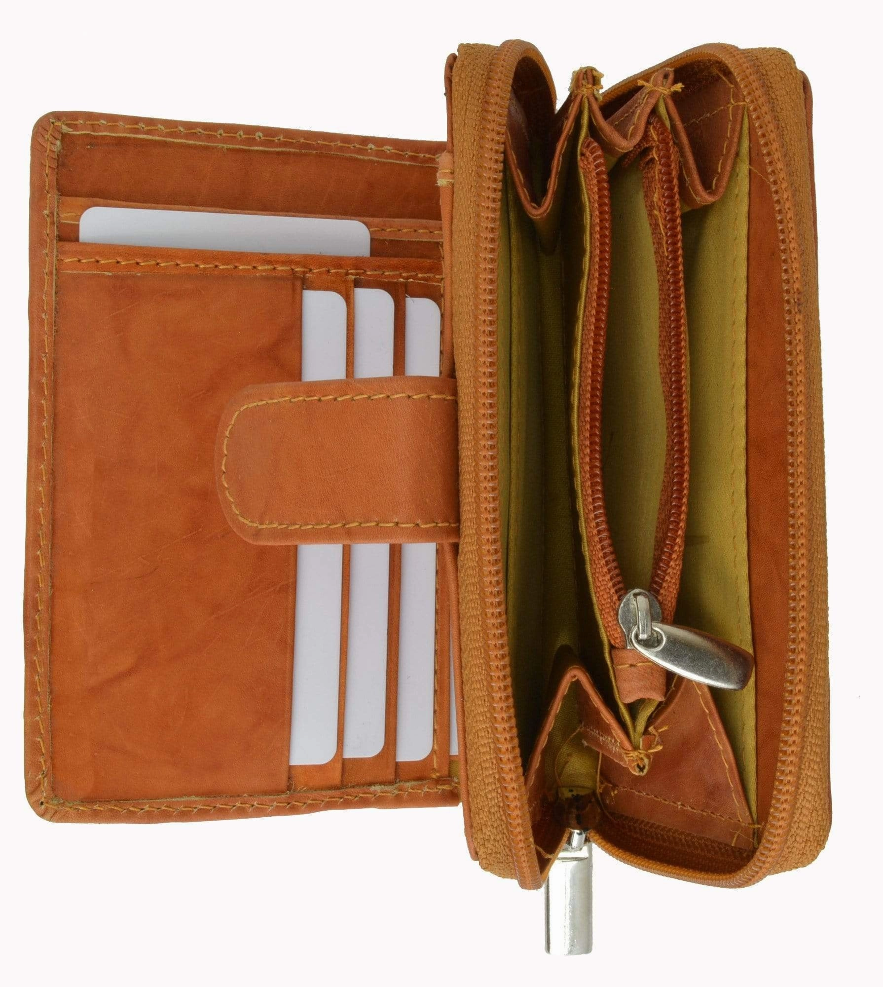 Genuine Leather Small Ladies Wallet With Zippered Pocket 525 Cf (C) MustHave Steals Limited Stock Alert