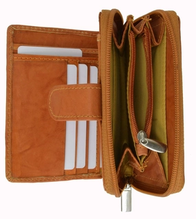 Genuine Leather Small Ladies Wallet With Zippered Pocket 525 Cf (C) MustHave Steals Limited Stock Alert