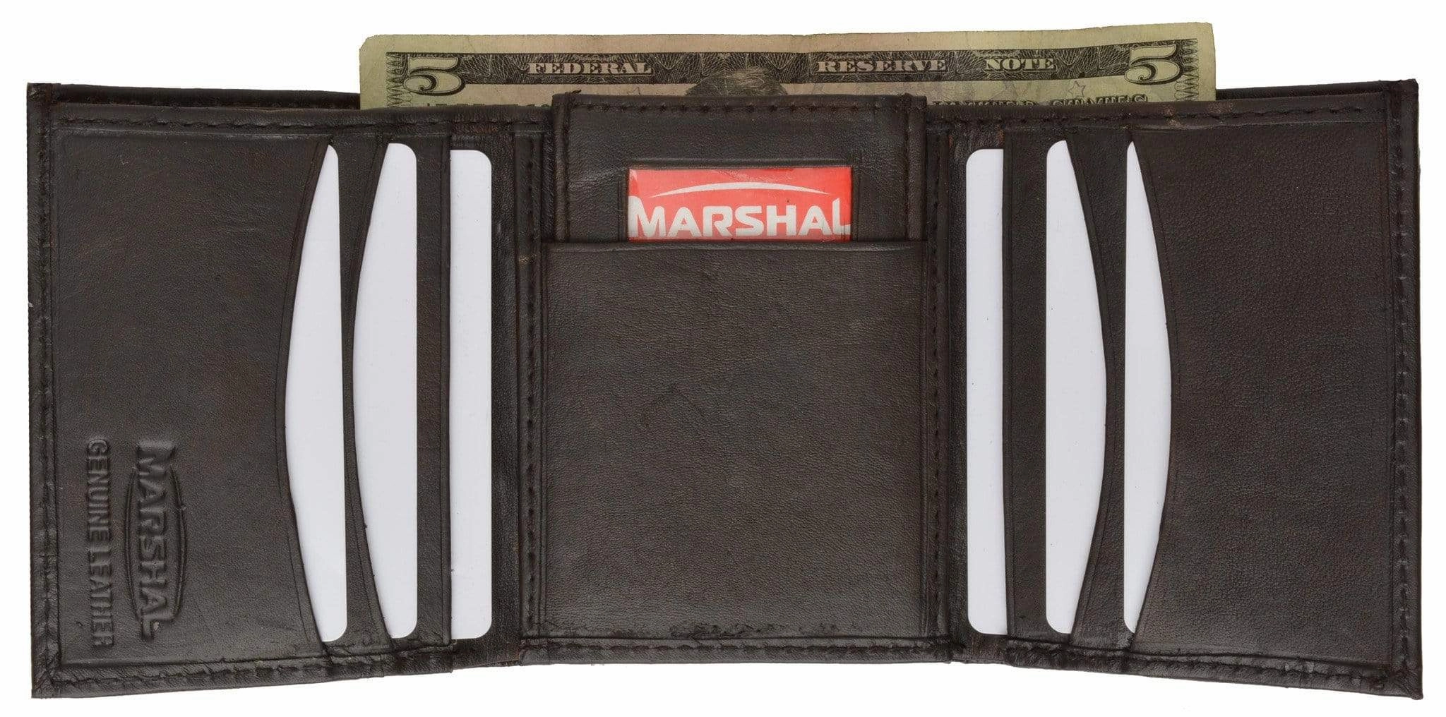 Dont Miss This Deal Genuine Leather Trifold W/Removable Id Holder Mens Wallet 2955