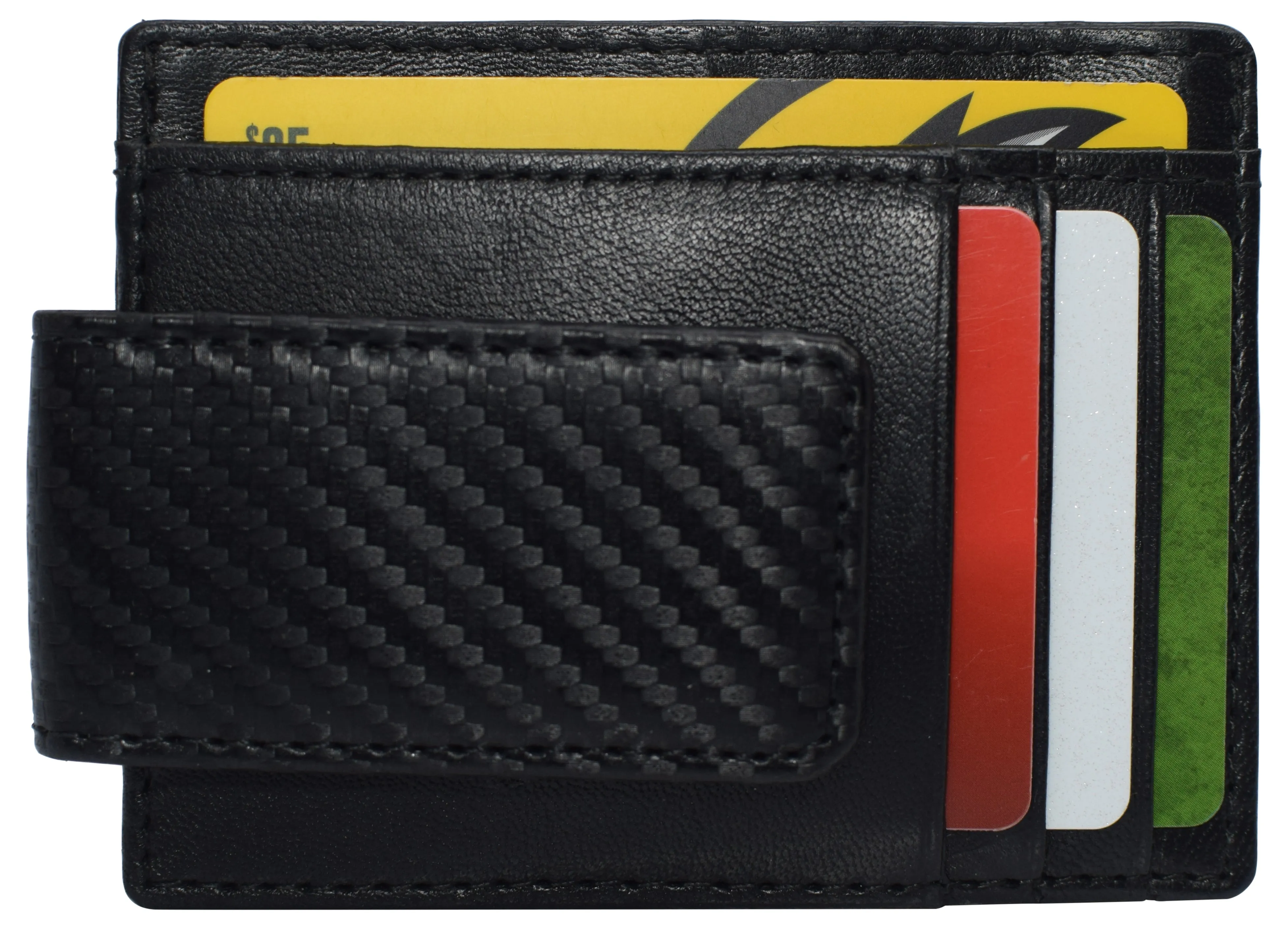 Money Clip Carbon Fiber Rfid Blocking Front Pocket Leather Id Credit Card Holder Wallet For Men Save Today Only Exclusive Holiday Deal