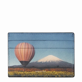 Paul Smith Signature Stripe Balloon Mount Fuji Print Card Holder Black Todays Best Deal Special Deals Online