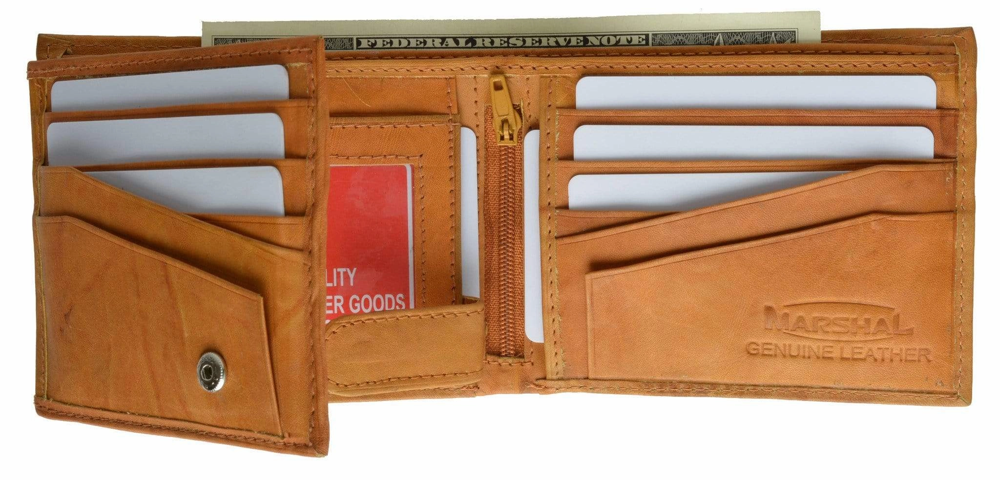 Exclusive Online Deal Hot Pick of the Day Genuine Leather Mens Bifold Wallet Button Snap Flap Out 1533 Cf