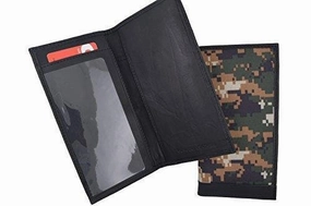 Rfid Blocking Brand New Hand Crafted Army Camo Genuine Soft Leather Checkbook Cover Simple-156 Flash Sale Alert