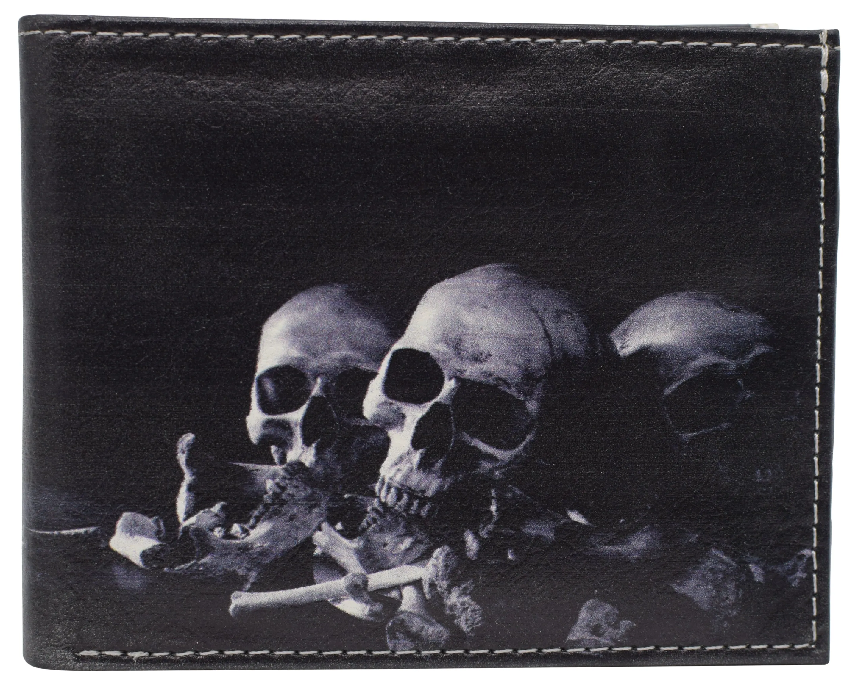Instant Savings Inside Rfid Blocking Genuine Leather Printed Theme Bifold Wallets With Gift Box For Men