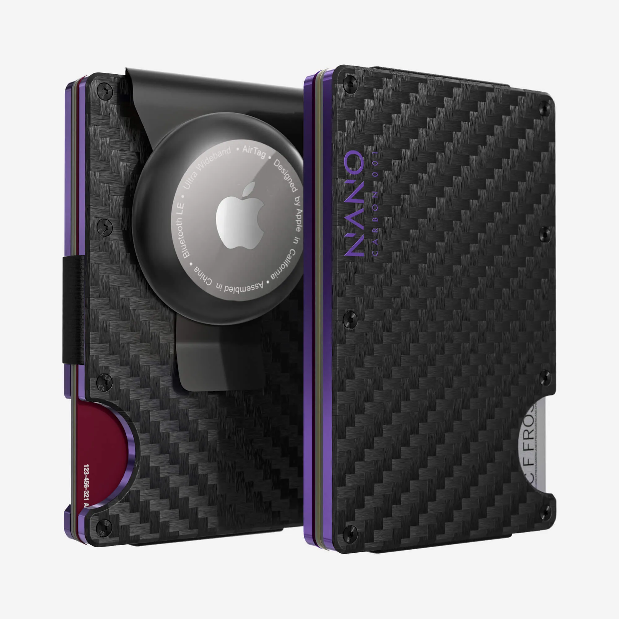 Mega Sale Now Biggest Savings Now 001 Airtag Money Clip Wallet (Stealth Black/Nebula Purple)
