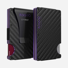 001 Personalised Money Clip Wallet (Stealth Black/Nebula Purple) Special Deal Frenzy Trendy Picks Today