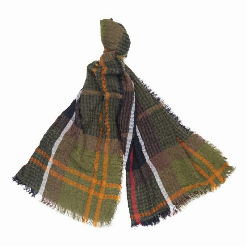 Barbour Faith Tartan Ladies Wrap Scarf - Classic Today Only Discount