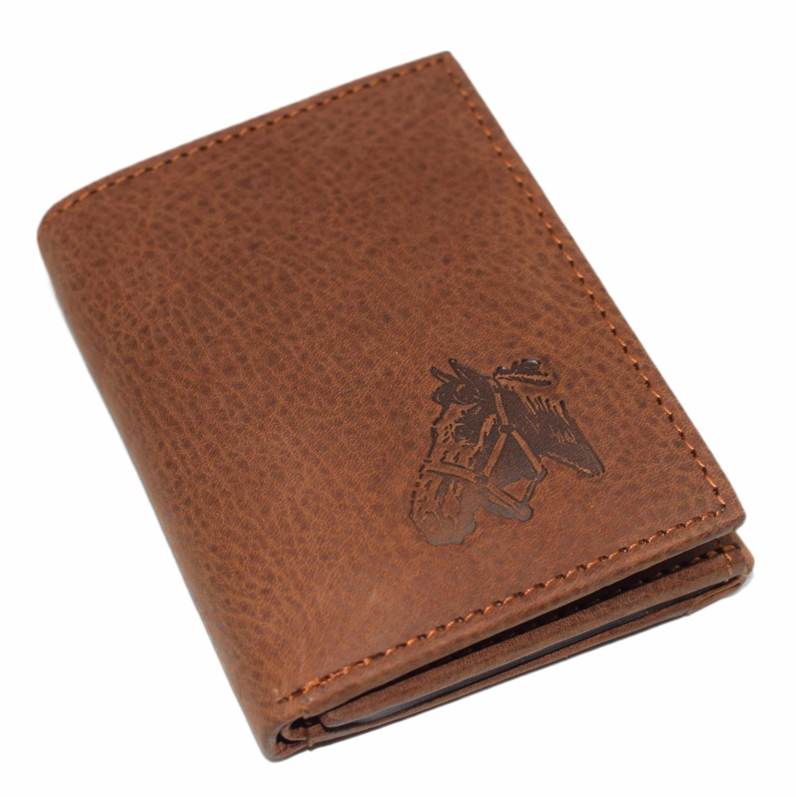 Instant Discount Marshal Horse Men'S Genuine Leather Bifold Trifold Rfid Blocking Wallet (Trifold)
