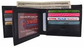 Bifold Men'S Rfid Security Blocking Leather Extra Capacity Credit Card Id Wallet Todays Best Deal