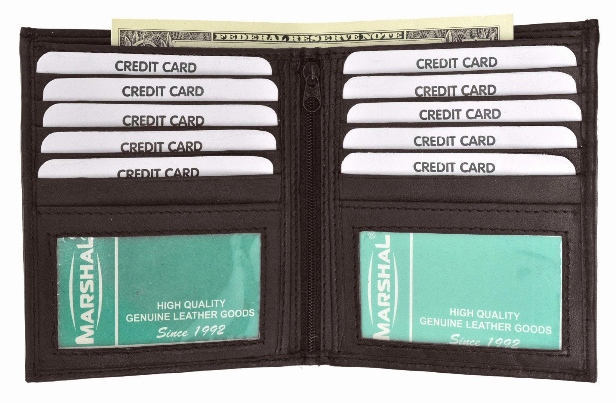 Premium Lambskin Leather Bifold European Hipster Credit Card Wallet P 1502 (C) Flash Deal Today Surprise Discount Today