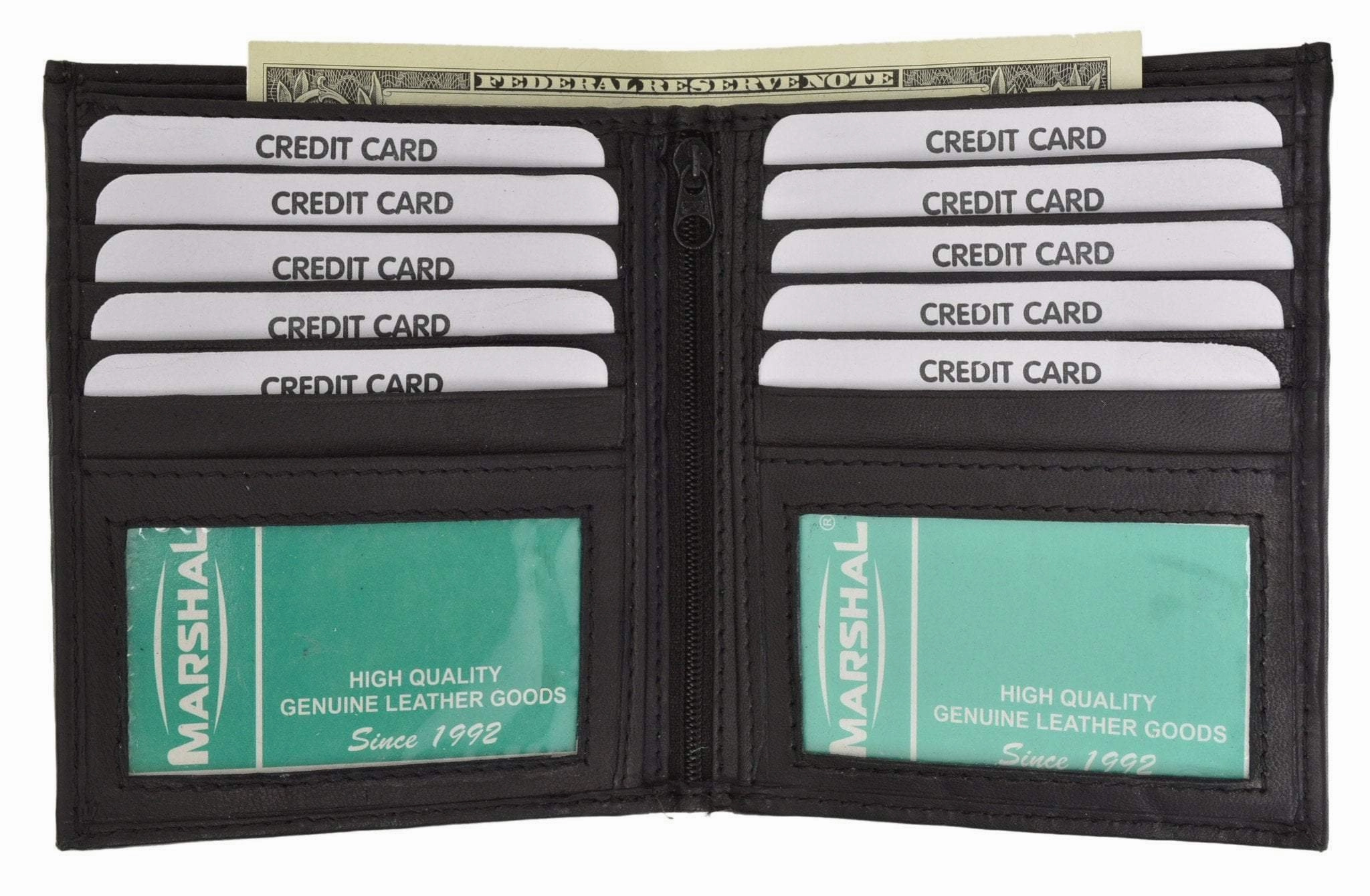 Premium Lambskin Leather Bifold European Hipster Credit Card Wallet P 1502 (C) Mega Sale Now