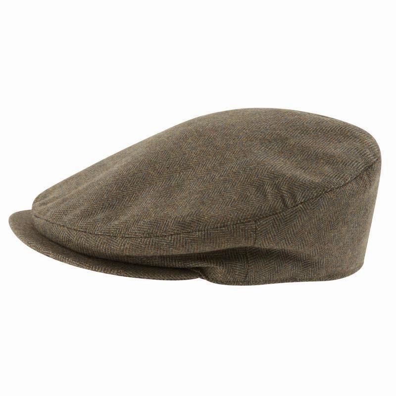 Schoffel Ptarmigan Countryman Tweed Flat Cap - Loden Green Herringbone Tweed Save More Online Mega Savings Now