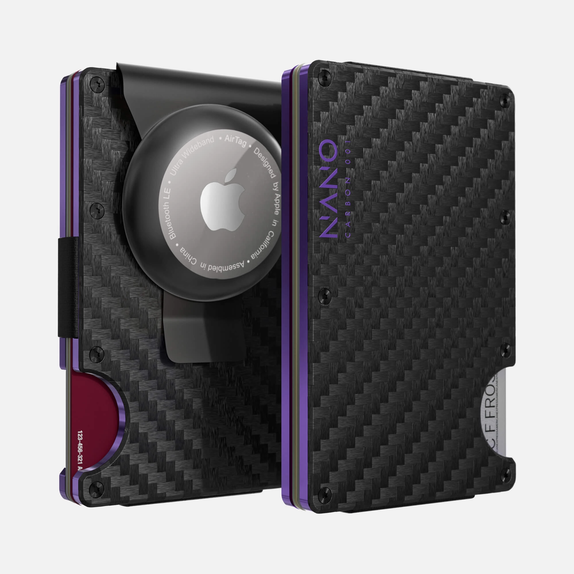 Mega Sale Now Biggest Savings Now 001 Airtag Money Clip Wallet (Stealth Black/Nebula Purple)