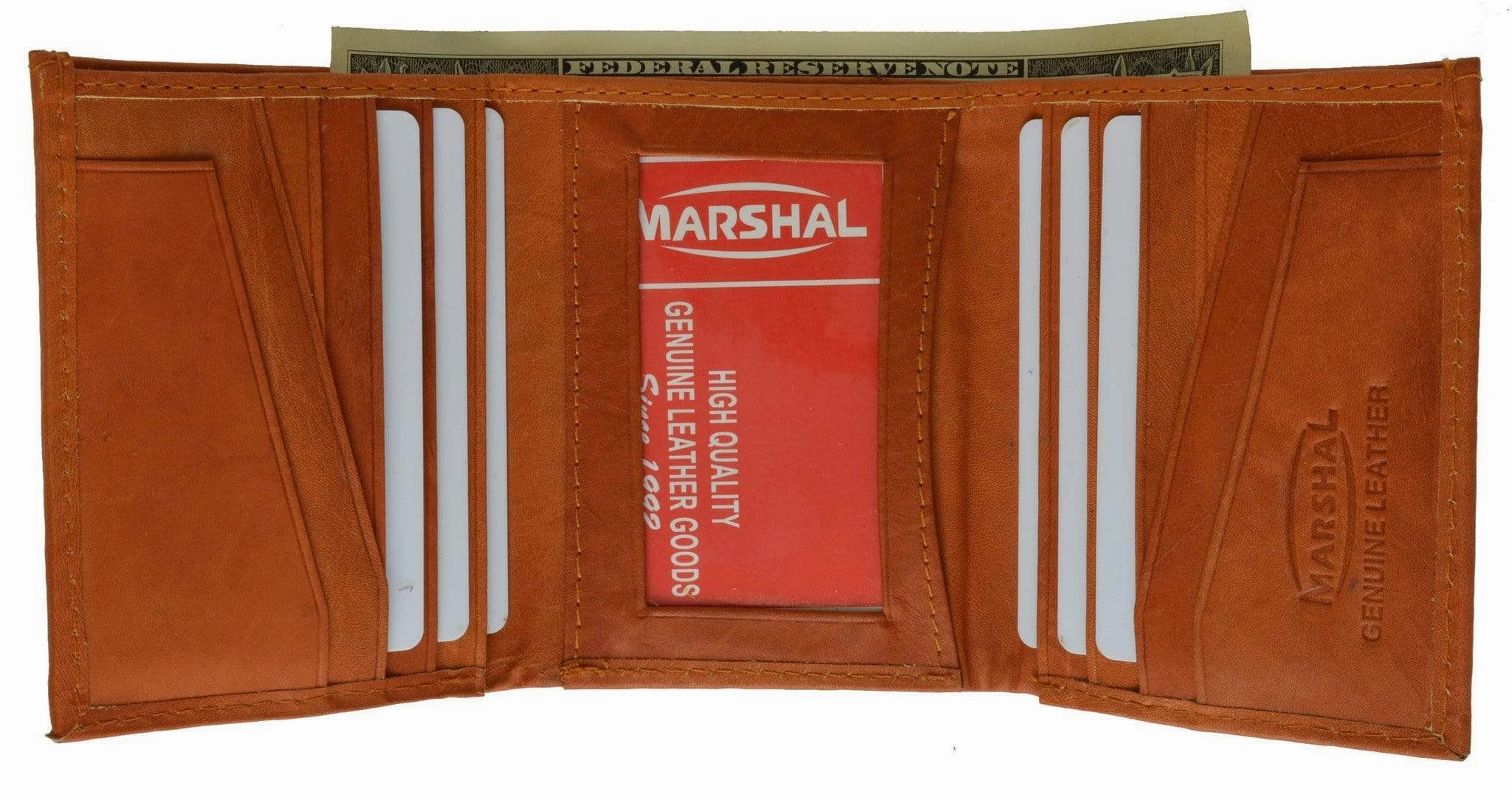 Mens Genuine Leather Trifold Id Window Vertical Card Slots Wallet 1855 Cf Dont Miss Big Savings Special Surprise Sale