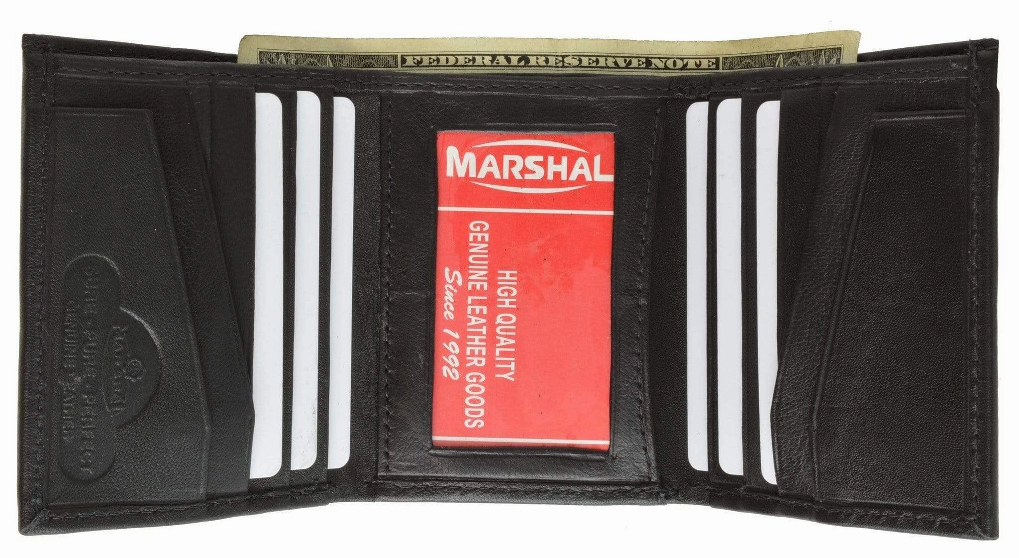 Special Price Today Mens Genuine Leather Trifold Id Window Vertical Card Slots Wallet 1855 Cf