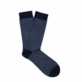 Sunspel Cotton Socks Shale Blue / Navy Twist Shop Today Save