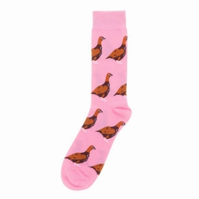Best Price Online Special Deals Online Shuttle Socks - Pink Standing Grouse Socks