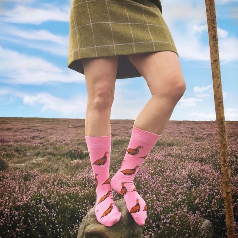 Last Chance Offer Today Only Hot Sale Shuttle Socks - Pink Standing Grouse Socks