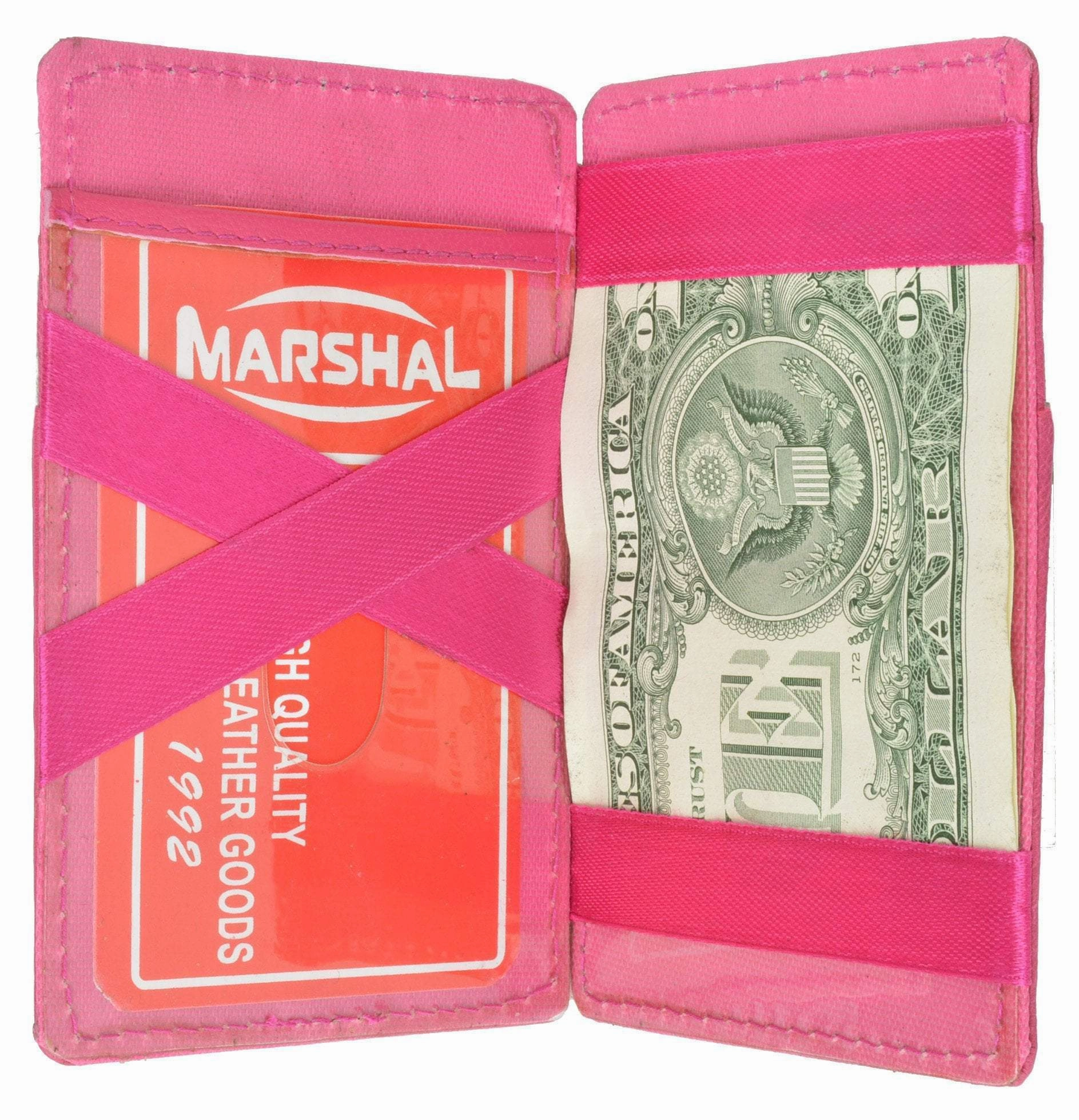 Small Genuine Leather Mens Magic Card Holder Wallet 1420 (C) Dont Miss These Savings