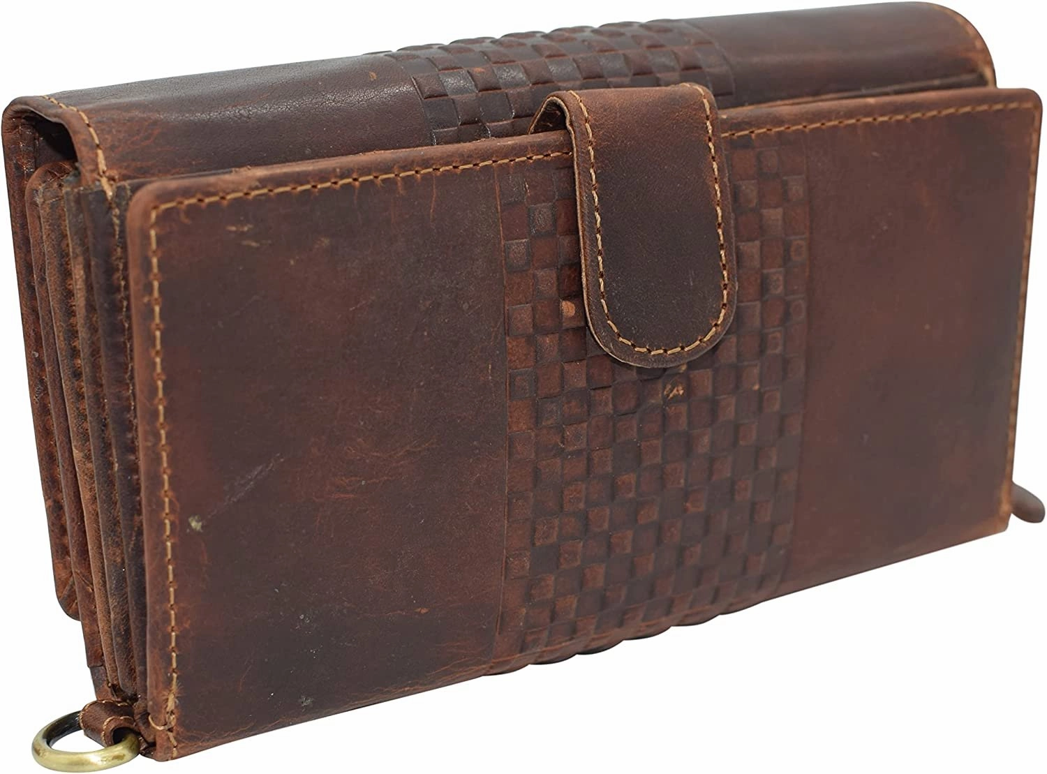 MustHave Deal Vintage Leather Women'S Wallet Large Capacity Clutch Purse Smartphone Hand Wristlet Credit Card Holder Rfid Blocking Wallets For Women (Brown Rhu)