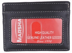 Handmade Genuine Leather Unisex Slim Super Thin Card Holder With Id Card Window 270 Mega Discount Today Hot Pick Online
