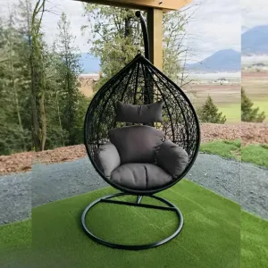 Hanging Chair in Black from Miden Home OS-214-W
