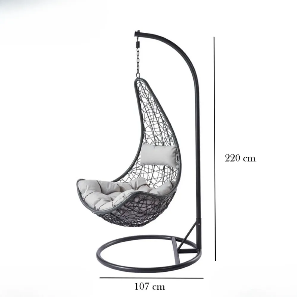 Hanging Chair in Black from Miden Home OS-Sw-021-W