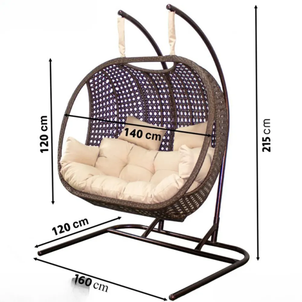 Hanging Chair in Brown from Miden Home OS-Sw-003-W