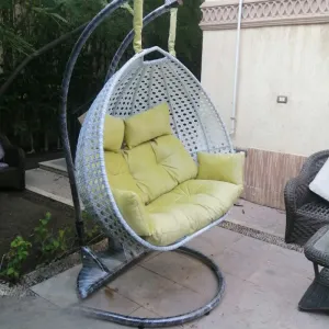 Hanging Chair in White from Miden Home OS-TOK-020-W