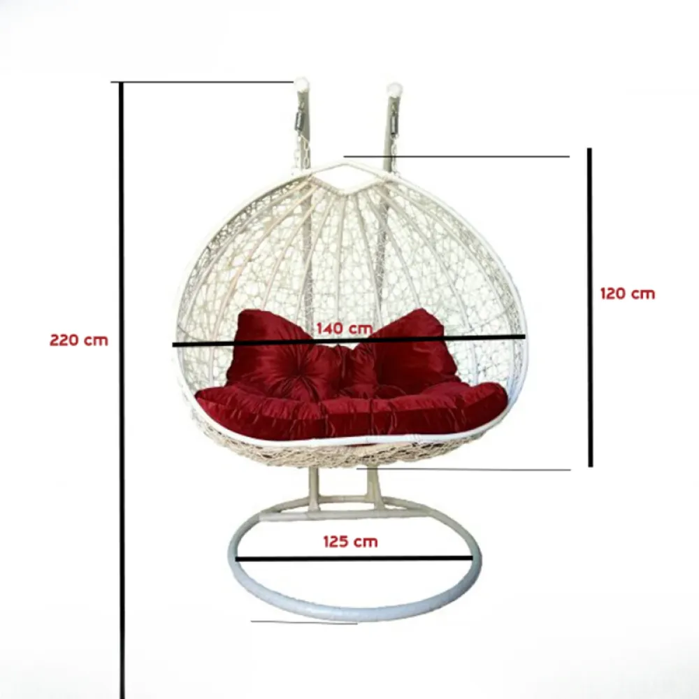 Hanging Chair in White from Miden Home OS-TOK-021-W