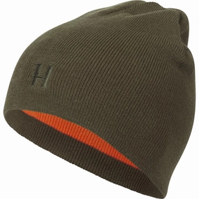Dont Miss Out Today Only Steal Harkila Reversible Merino Beanie - Willow Green/Orange