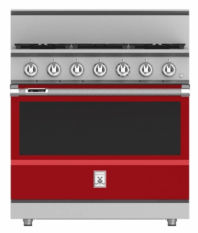 Hestan KRD365NGRD 36" 5-Burner Dual Fuel Range - Natural Gas - Red / Matador