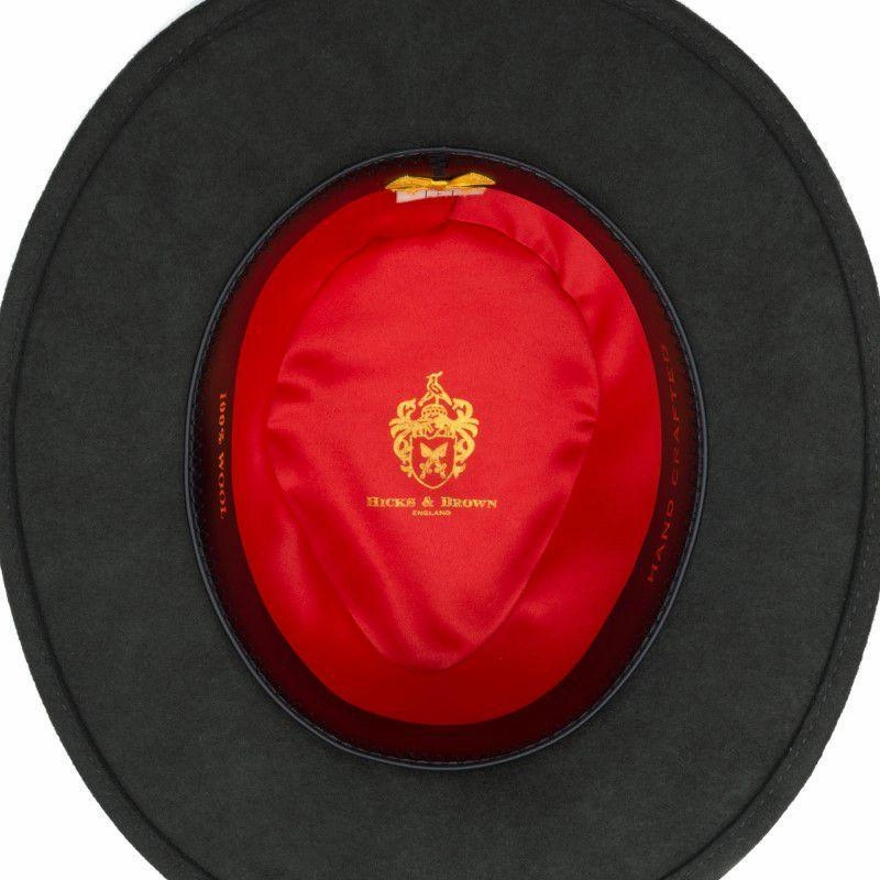 Hicks & Brown Chelsworth Coque & Pheasant Fedora - Olive Green Exclusive Holiday Deal