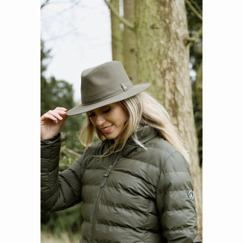 Exclusive Deal Inside Save Big Online Hicks & Brown Darsham Wax Fedora Hat - Olive