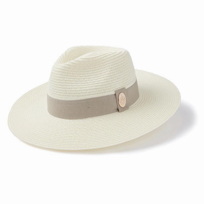 Grab Your Savings Hicks & Brown Hemley Wide Brimmed Summer Fedora - Cream