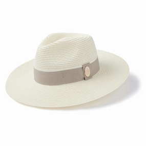 Grab Your Savings Hicks & Brown Hemley Wide Brimmed Summer Fedora - Cream