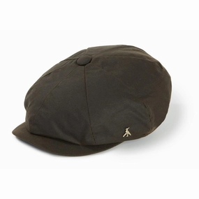Hicks & Brown Hengrave Bakerboy Wax Cap - Olive Grab Your Deal Today Trending Now Discount