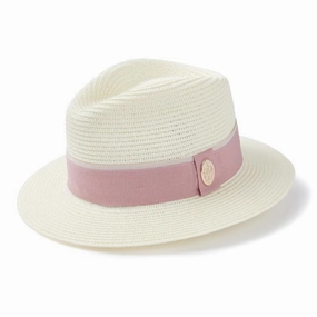 Special Price Today Hicks & Brown Orford Summer Fedora - Dusky Pink