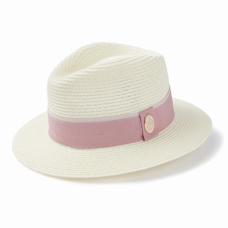 Special Price Today Hicks & Brown Orford Summer Fedora - Dusky Pink