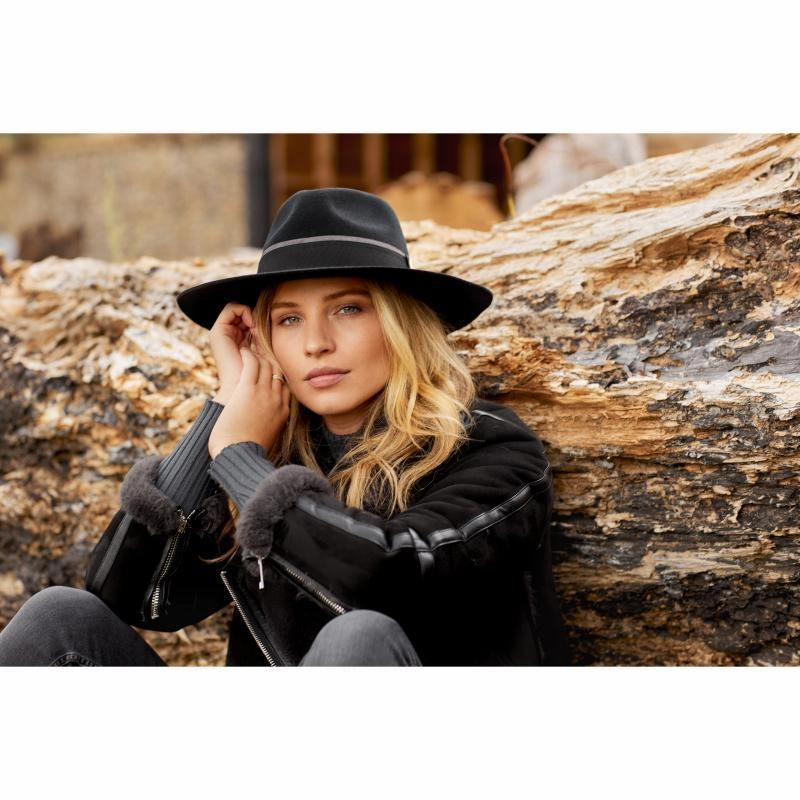 Hicks & Brown Oxley Wide Brimmed Fedora - Black Special Deals Online Dont Miss These Savings