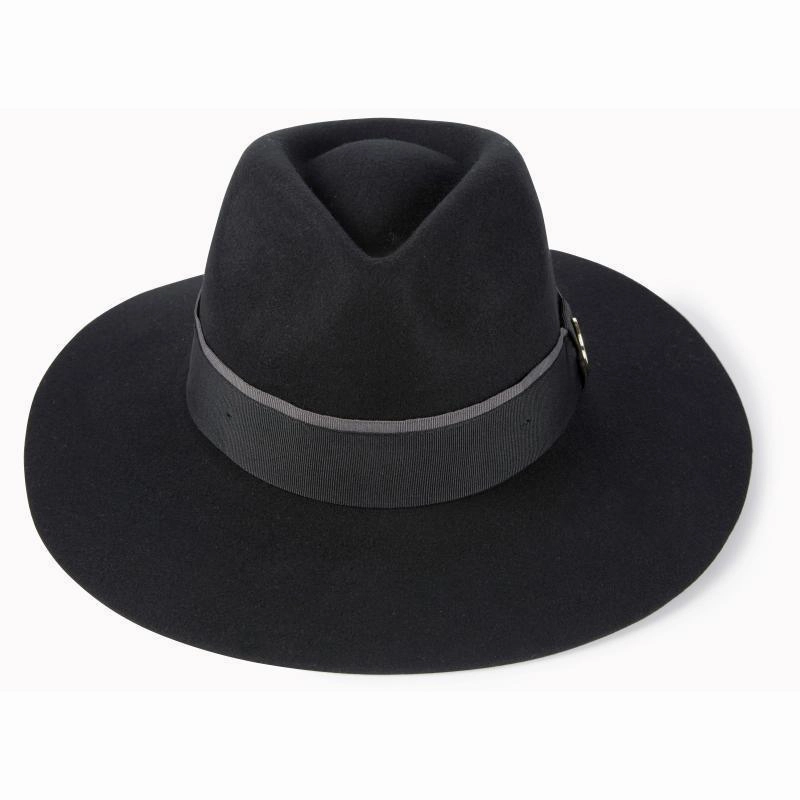 Hot Offer Frenzy Hicks & Brown Oxley Wide Brimmed Fedora - Black