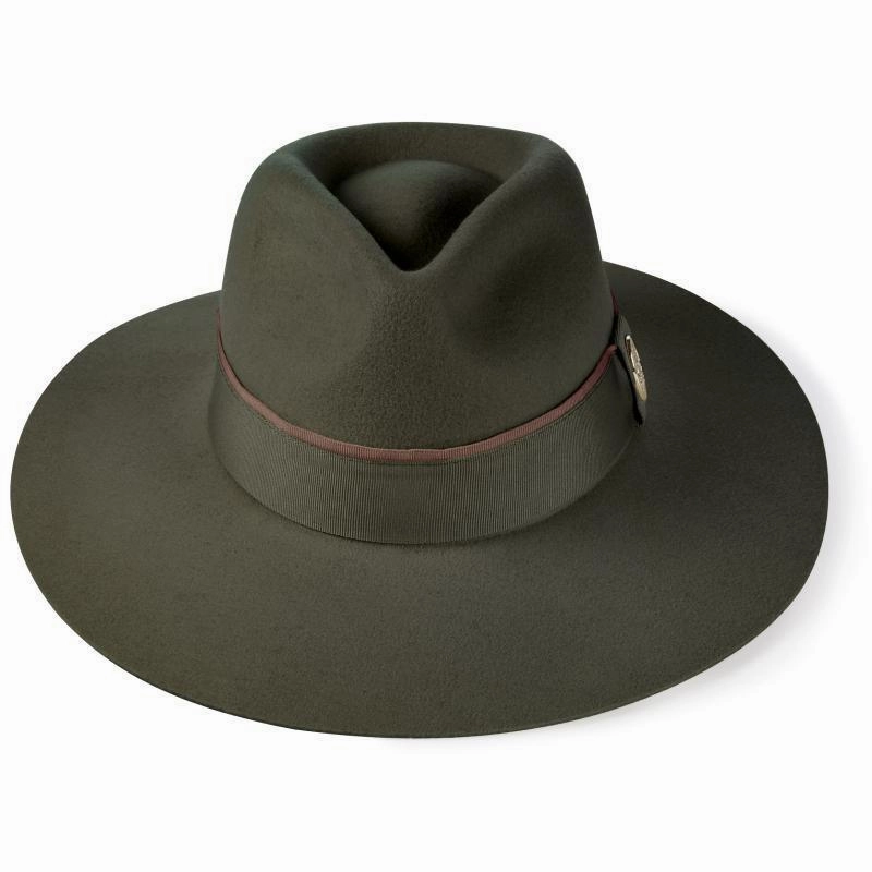 Flash Offer Today Clearance Blowout Hicks & Brown Oxley Wide Brimmed Fedora - Olive