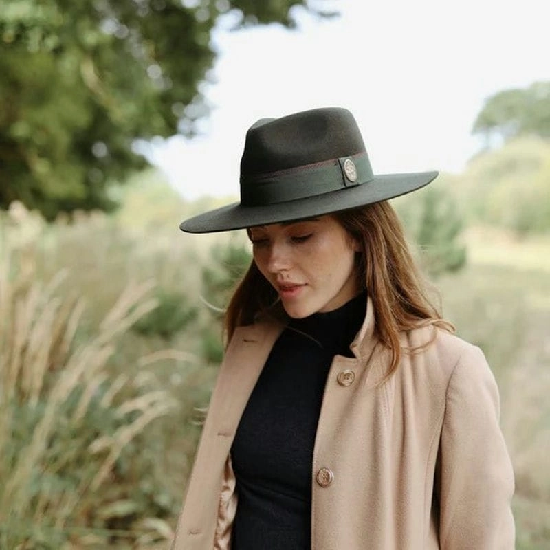 Best Price Today Hicks & Brown Oxley Wide Brimmed Fedora - Olive