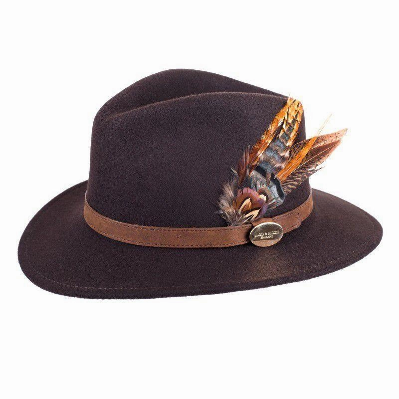Hicks & Brown Suffolk Bronze Feather Fedora Hat - Brown Hot Clearance Now MustHave Gift Ideas