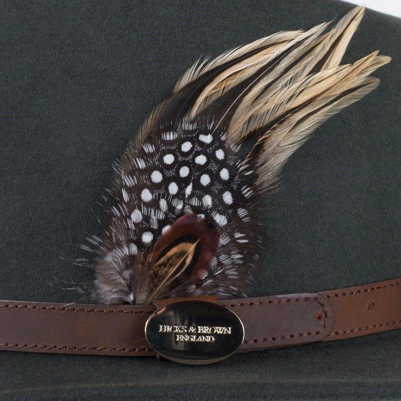Hicks & Brown Suffolk Guinea & Pheasant Fedora Hat - Olive Hot Pick of the Day