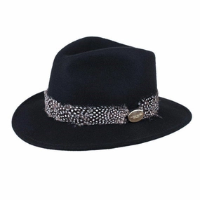 Hicks & Brown Suffolk Guinea Wrap Fedora Hat - Black Online Exclusive Offer