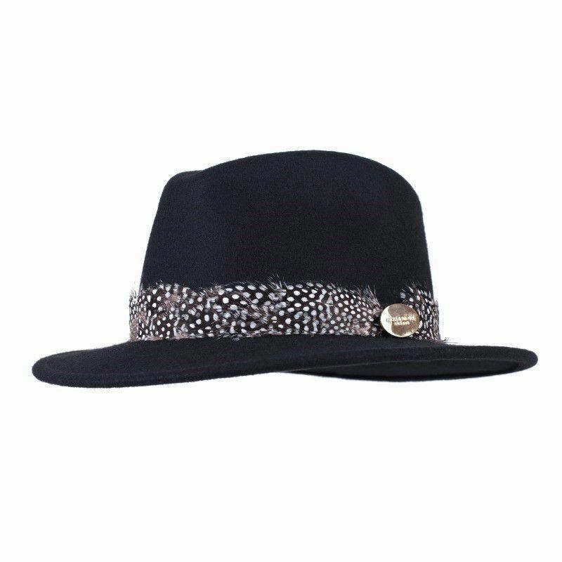 Shop Grab Savings Hicks & Brown Suffolk Guinea Wrap Fedora Hat - Black